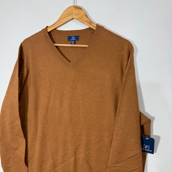 GEORGE V NECK COTTON SWEATER BRAND NEW