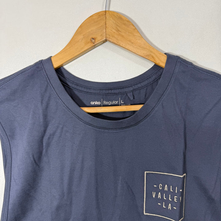 ANKO COTTON SLEEVES LESS BLUE COLOUR