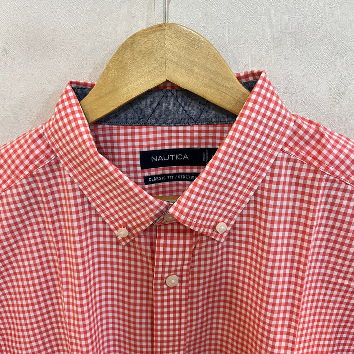 NAUTICA CLASSIC FIT BUTTON DOWN CASUAL COTTON SHIRT