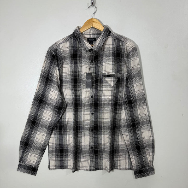 BOOHOOMAN FLANNEL COTTON SHIRT BRAND NEW