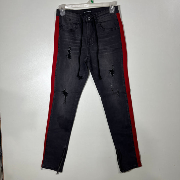 FASHION NOVE MEN SKINNY FIT RIPPED JEANS PANT BRAND NEW WITH STRETCH