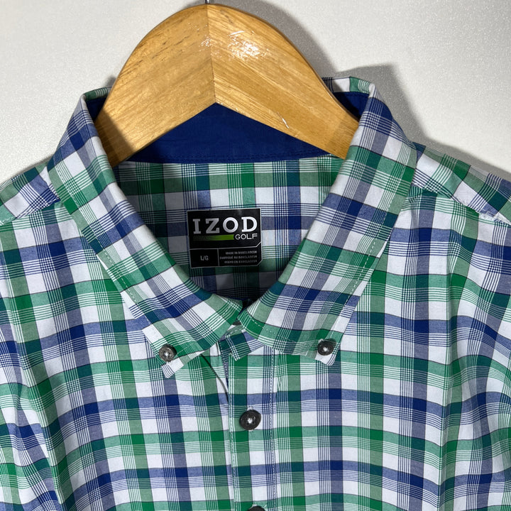 IZOD GOLF BUTTON DOWN HALF SLEEVES SHIRT