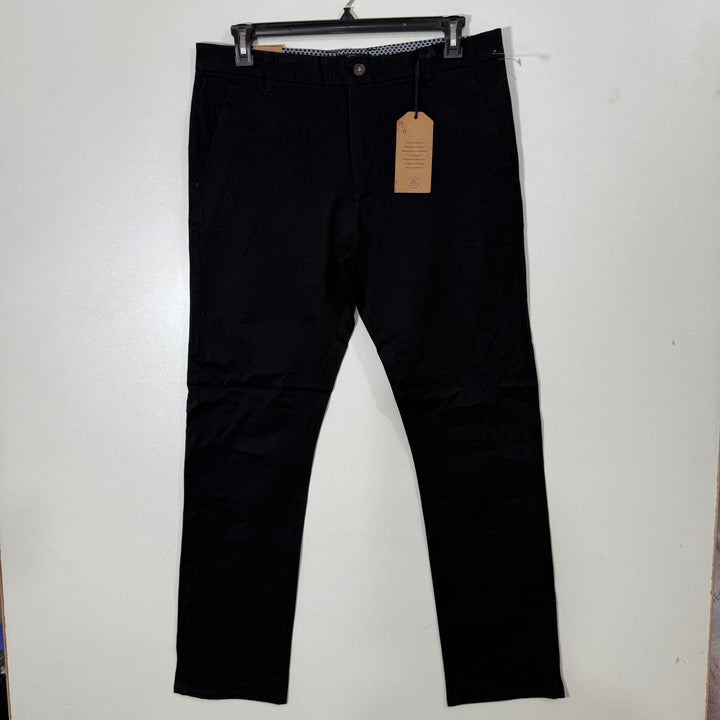 ACROSS THE POND SLIM FIT COTTON CHINO PANT BRAND NEW WITH STRETCH BLACK COLOUR