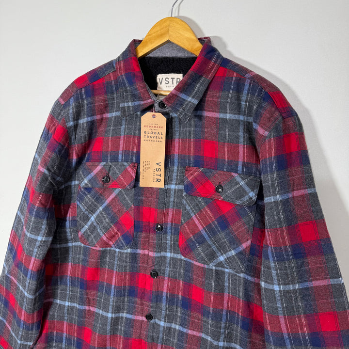 VSTR PREMIUM DOUBLE POCKETS FLANNEL SHIRT STYLE JACKET INNER SHERPA LINNED BRAND NEW