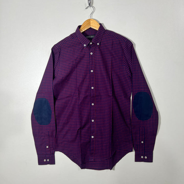 ZARA MAN SLIM FOT BUTTON DOWN CASUAL COTTON SHIRT
