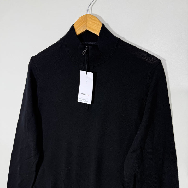 DEVRED LAINE MERINO WOOL HALF ZIP SWEATER BRAND NEW