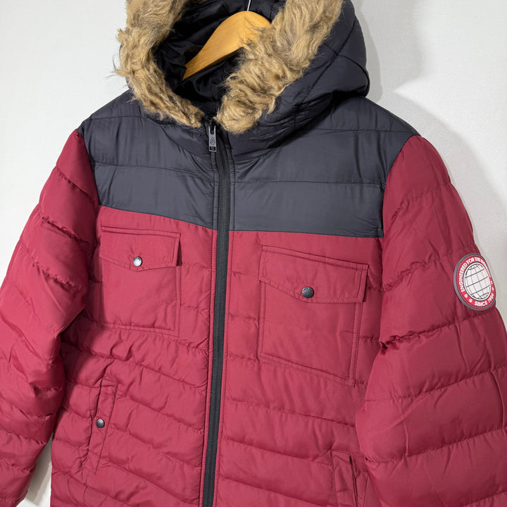 BURTON MENSWEAR LONDON PARKA PUFFER JACKET WITH HOOD