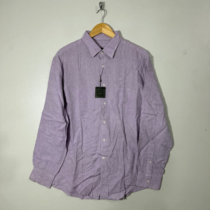 JOS A BANK COTTON LINEN SHIRT BRAND NEW