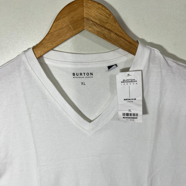 BURTON MENSWEAR LONDON V NECK COTTON TSHIRT BRAND NEW