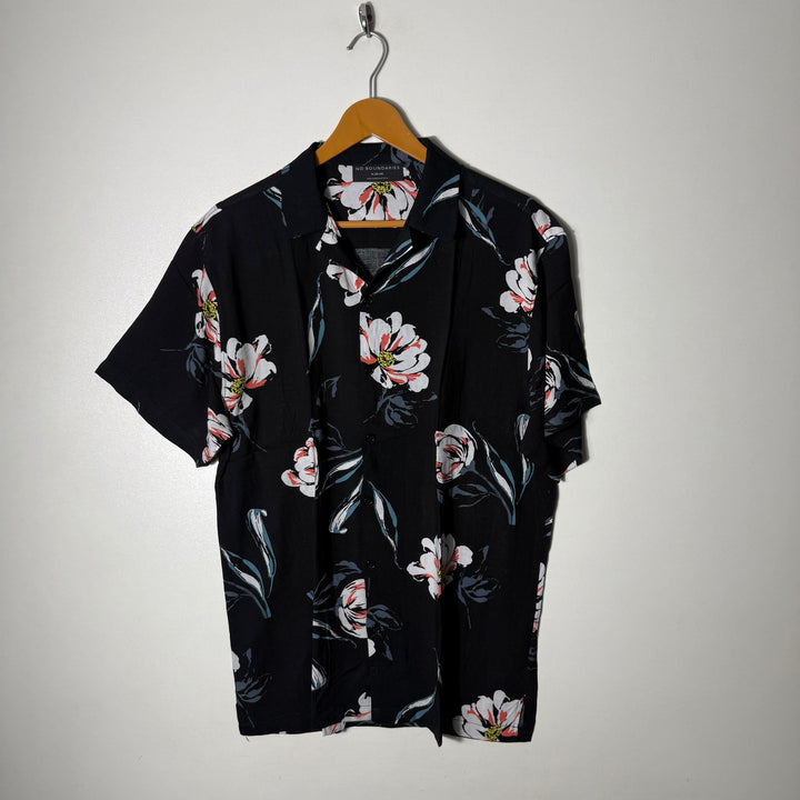 NO BOUNDARIES CUBAN COLLAR HALF SLEEVES HAWAI SHIRT