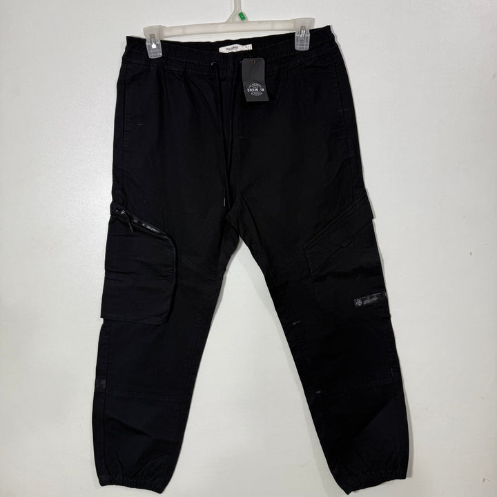 PULL & BEAR CARGO COTTON PANT BLACK COLOUR