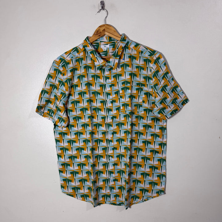 DIP HALF SLEEVES COTTON SHIRT