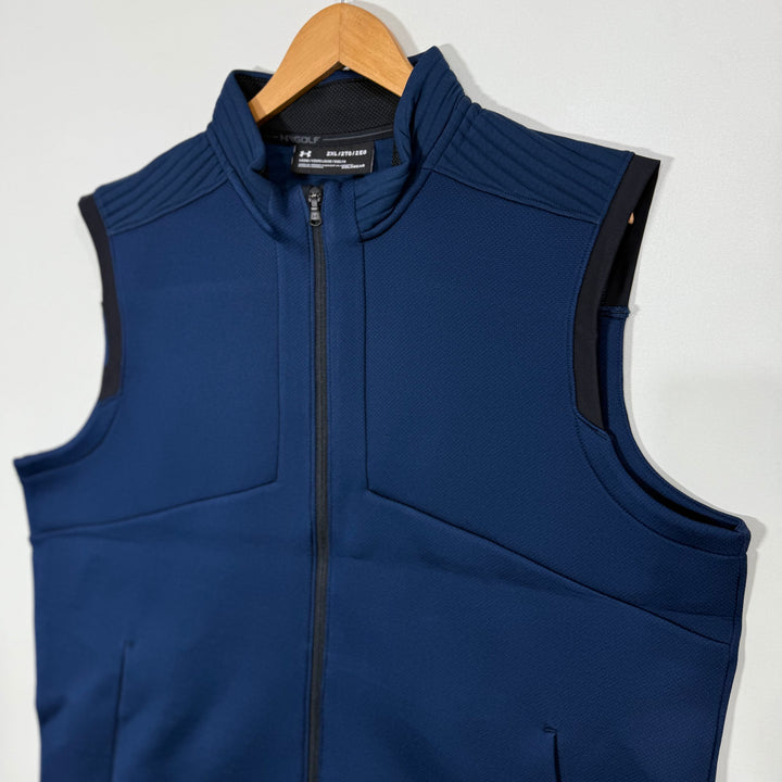 UNDER ARMOUR COLDGEAR SLEEVES LESS JACKET BLUE COLOUR