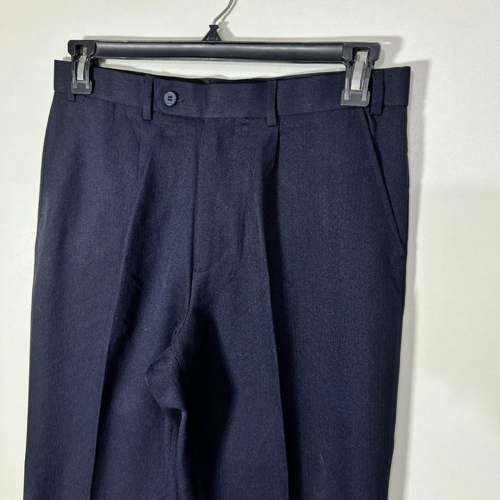 TAYLOR & WRIGHT NAVY BLUE STRAIGHT FIT DRESS PANT WITHOUT STRETCH