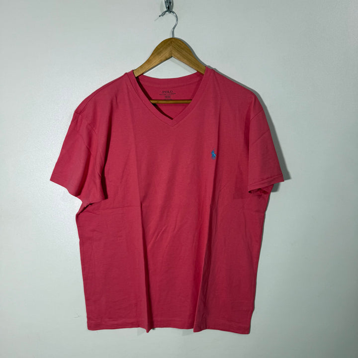 RALPH LAUREN POLO V NECK COTTON TSHIRT