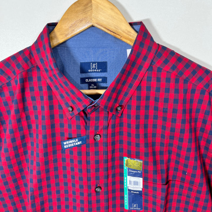 GEORGE CLASSIC FIT BUTTON DOWN CASUAL COTTON SHIRT BRAND NEW