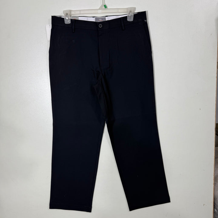 DOCKERS PRO STYLE ESSENTIAL KHAKI STRAIGHT FIT FLAT FRONT COTTON PANT BRAND NEW BLACK COLOUR
