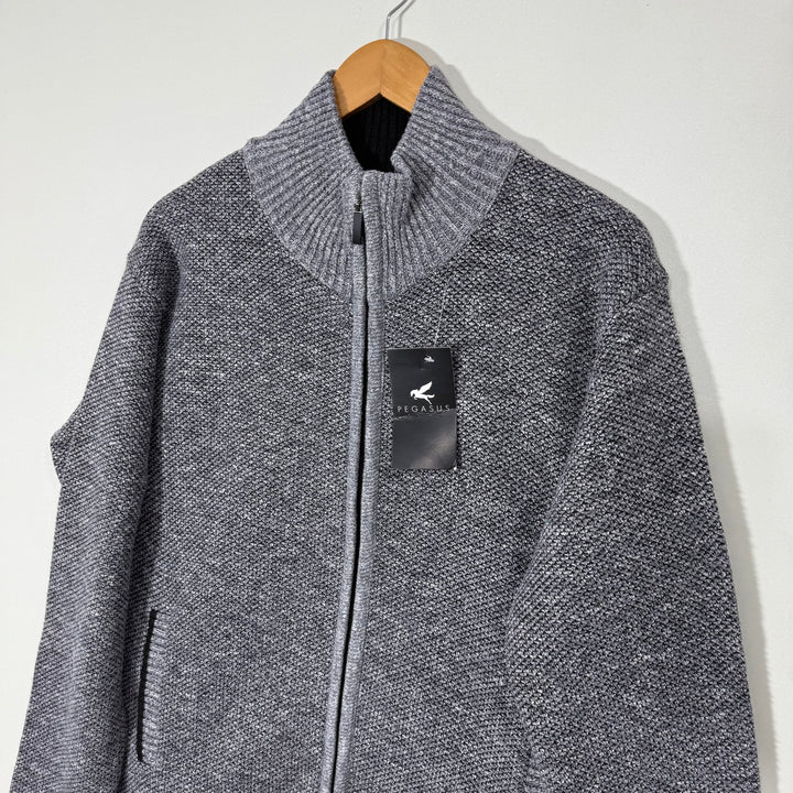 PEGASUS KNITWEAR  FULL ZIP SWEATER BRAND NEW INNER FLEECE