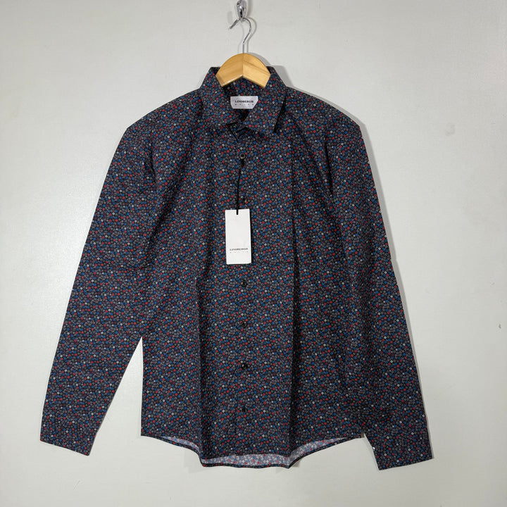 LINDBERGH WHITE PRINTED CASUAL COTTON SHIRT BRAND NEW