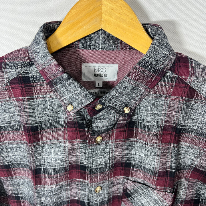 MARKS & SPENCER BUTTON DOWN FLANNEL SHIRT