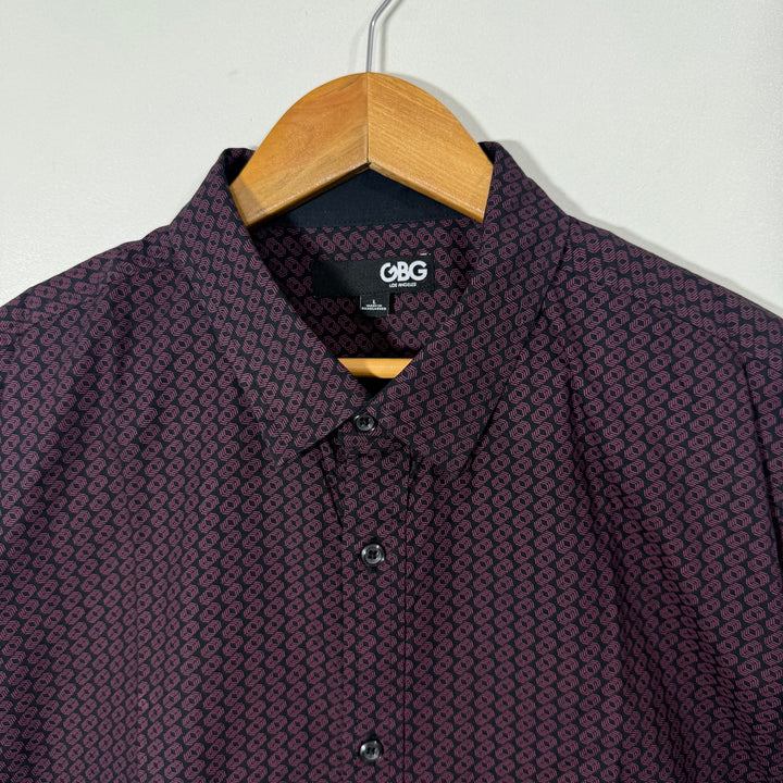 GBG PRINTED CASUAL COTTON SHIRT WITH STRETCH