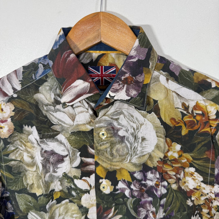 SOUL OF LONDON PRINTED CASUAL COTTON SHIRT