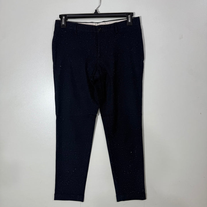 ZARA TEXTURED SLIM FIT DRESS PANT BLUE COLOUR