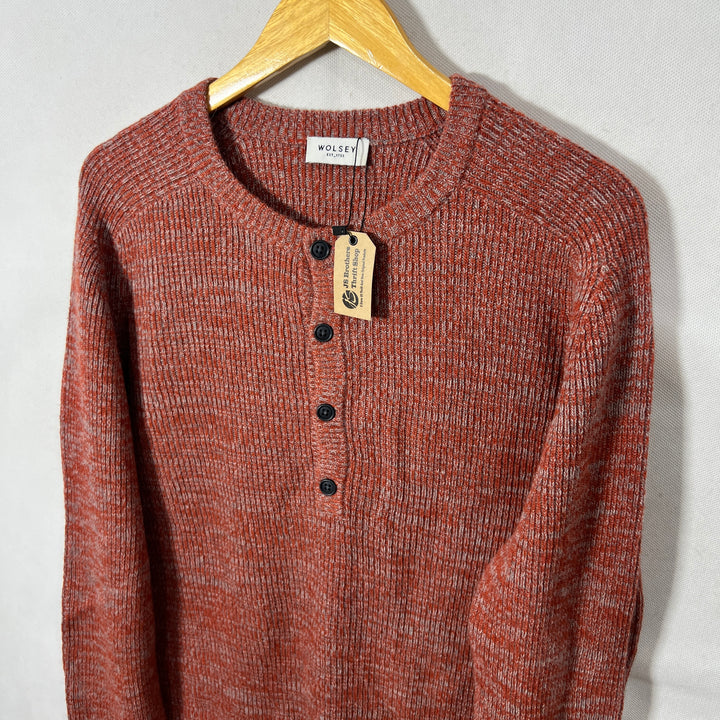 WOLSEY HANLEY COLLAR WOOL SWEATER