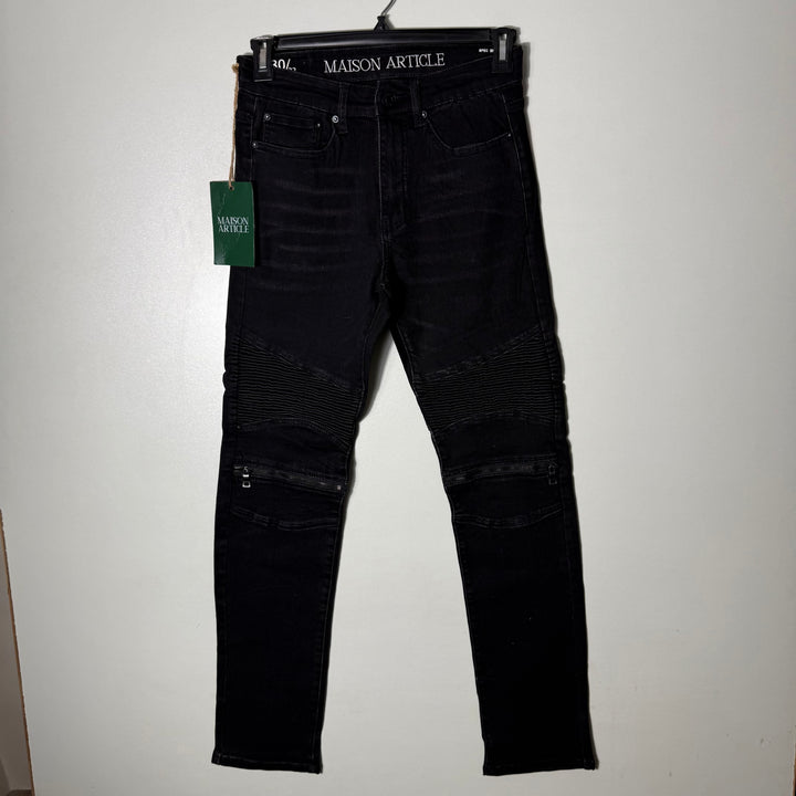 MAISON ARTICLE SKINNY FIT DENIM PANT BRAND NEW BLACK COLOUR