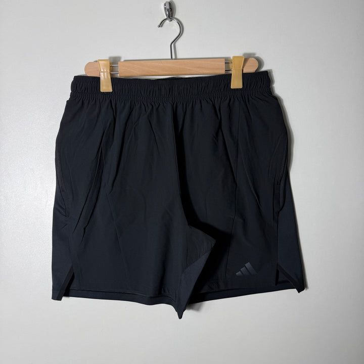 ADIDAS TRAINING SHORT BRAND NEW WITH SIDE ZIP POCKETS BLACK COLOUR