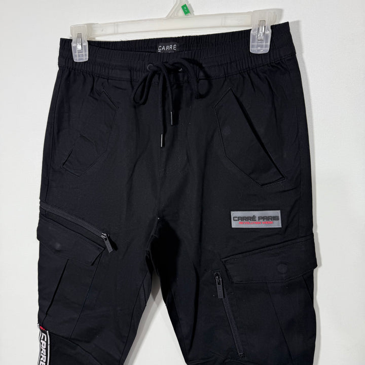 CARRE CARGO COTTON JOGGER PANT BLACK COLOUR WITH STRETCH