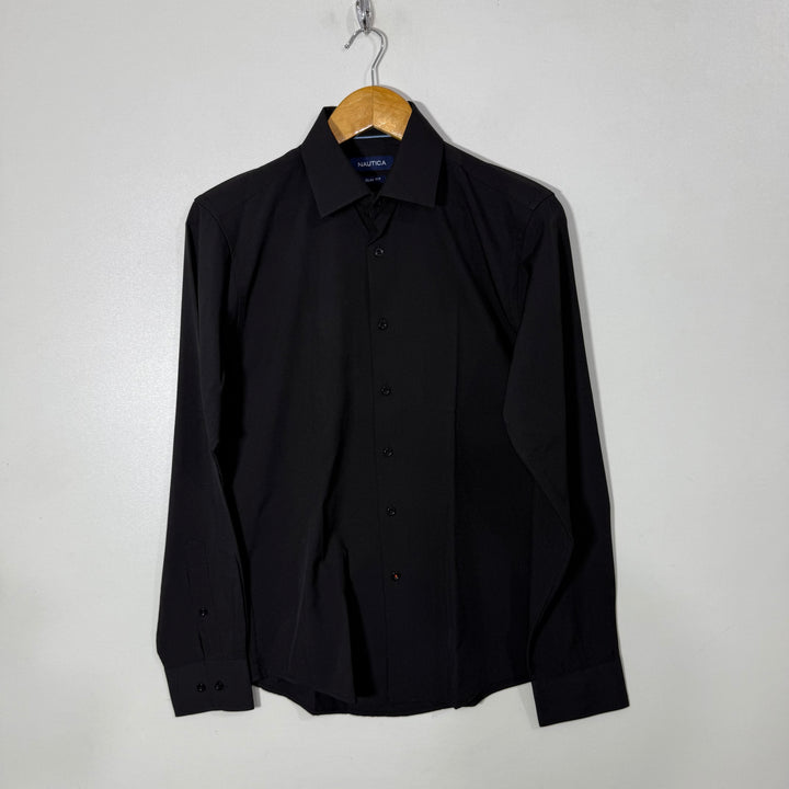 NAUTICA SLIM FIT PERFORMANCE SHIRT BLACK COLOUR