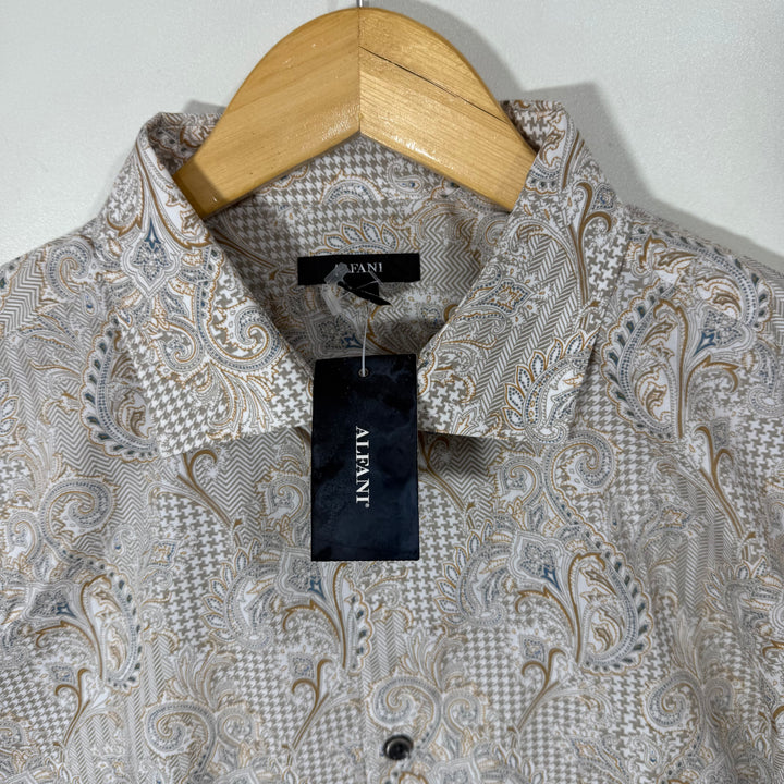 ALFANI PRINTED CASUAL COTTON SHIRT BRAND NEW