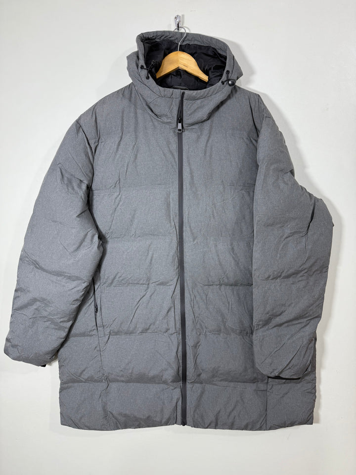 JACAMO LONG LENGHT PUFFER JACKET WITH HOD GREY COLOUR