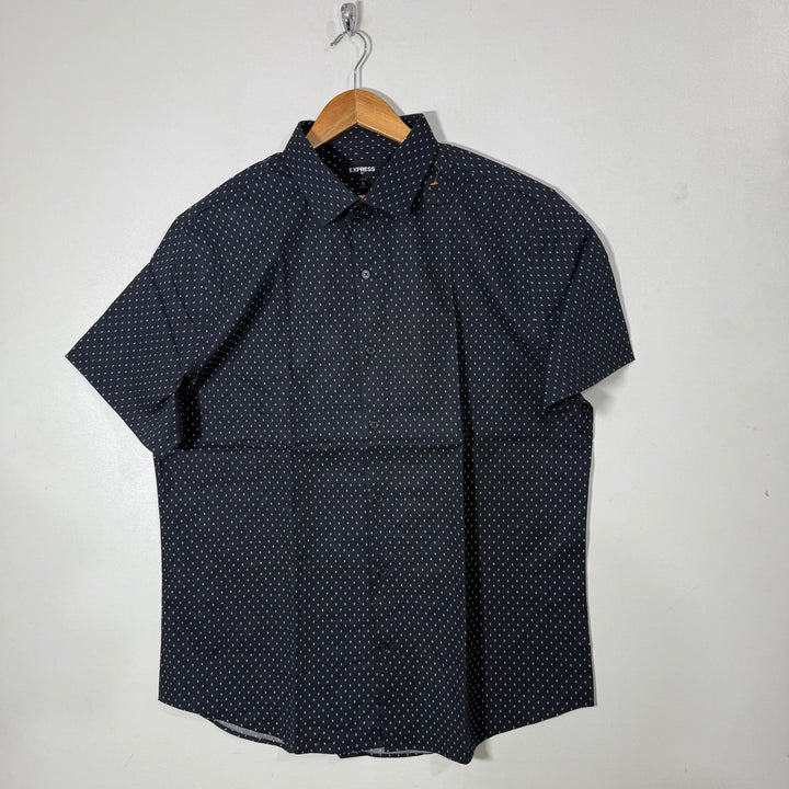 EXPRESS HALF SLEEVES COTTON SHIRT BLACK COLOUR