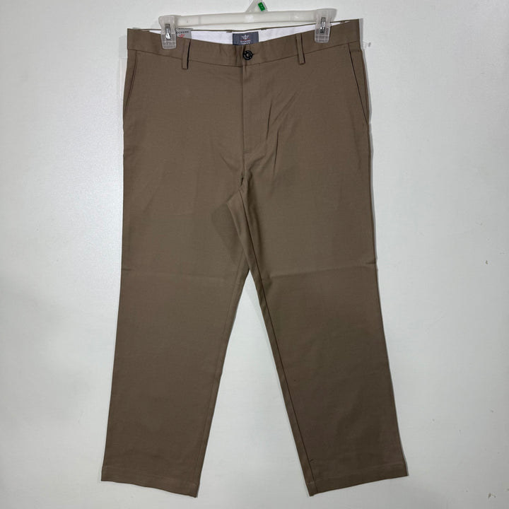 DOCKERS PRO STYLE ESSENTIAL KHAKI STRAIGHT FIT FLAT FRONT COTTON PANT BRAND NEW