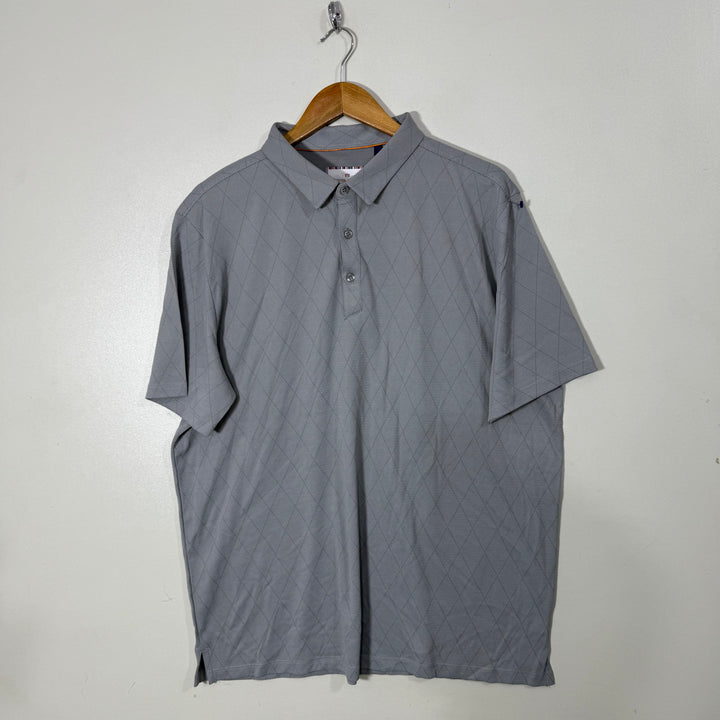 MODERN AMBITION BUTTON DOWN SPORT POLO TSHIRT GREY COLOUR FREE