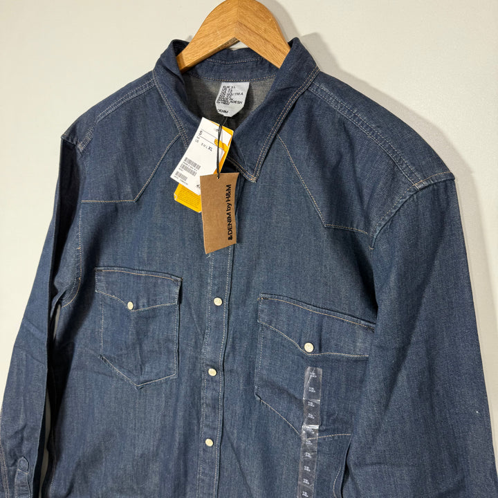H&M DOUBLE POCKETS DENIM SHIRT BRAND NEW