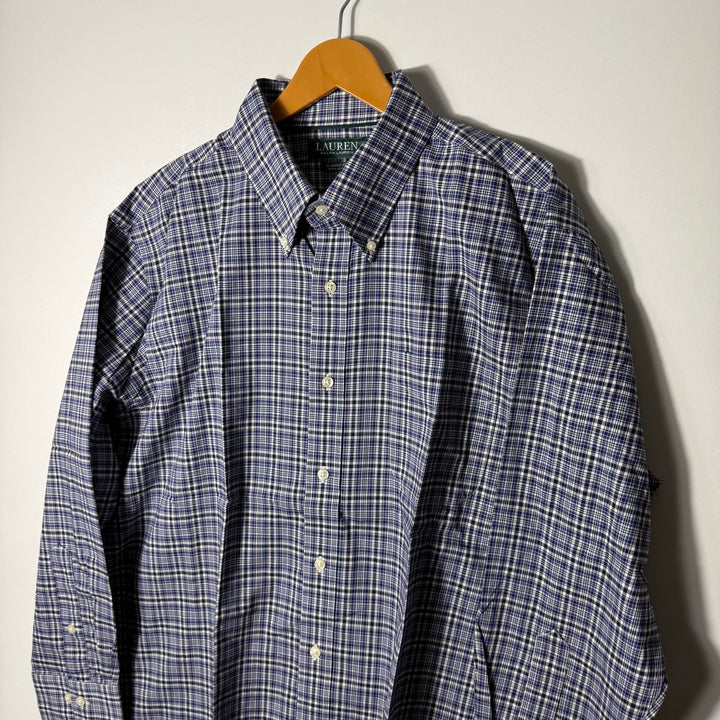 RALPH LAUREN POLO CLASSIC FIT BUTTON DOWN COTTON CHECKERED SHIRT