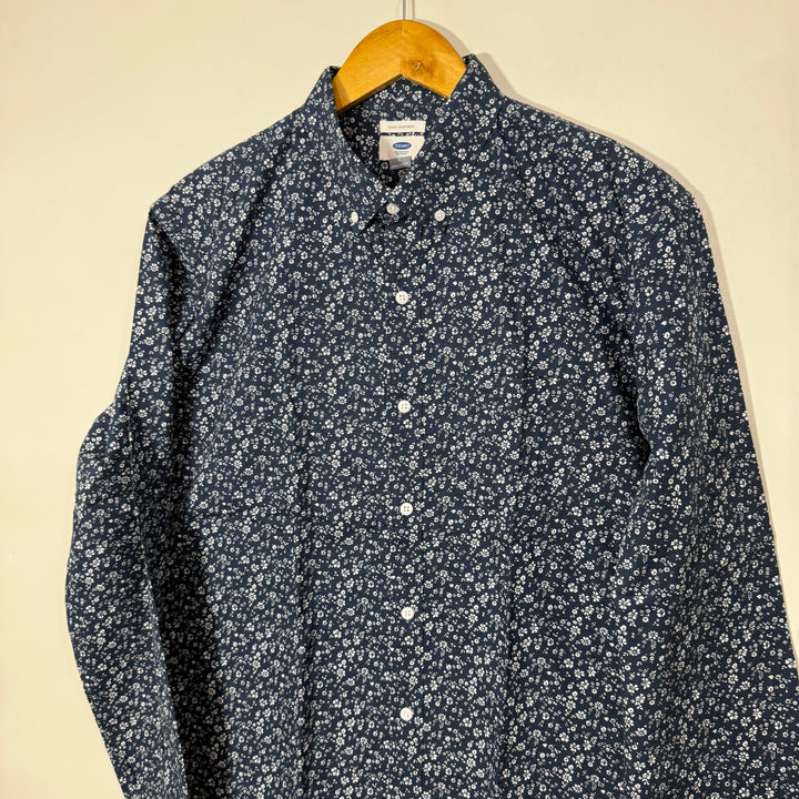 OLD NAVY BUTTON DOWN PRINTED COTTON SHIRT