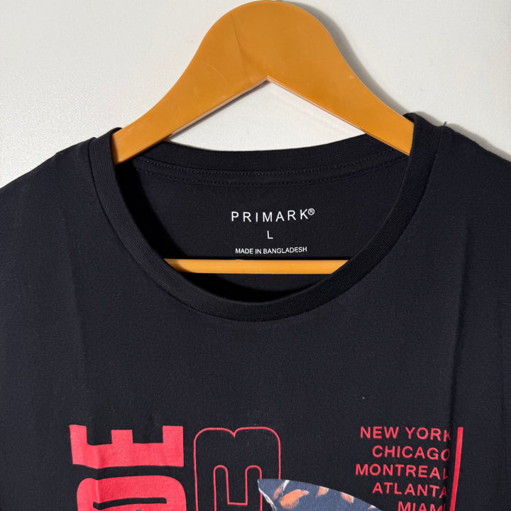 PRIMARK COTTON TSHIRT BLACK COLOUR