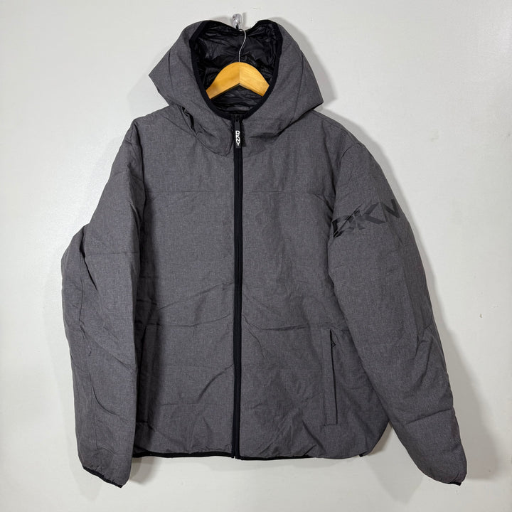 DKNY PUFFER JACKET WITH HOOD GREY COLOUR