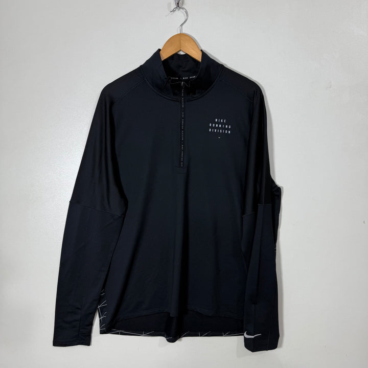 NIKE DRI FIT RUNNING SPORT PULLOVER BLACK COLOUR