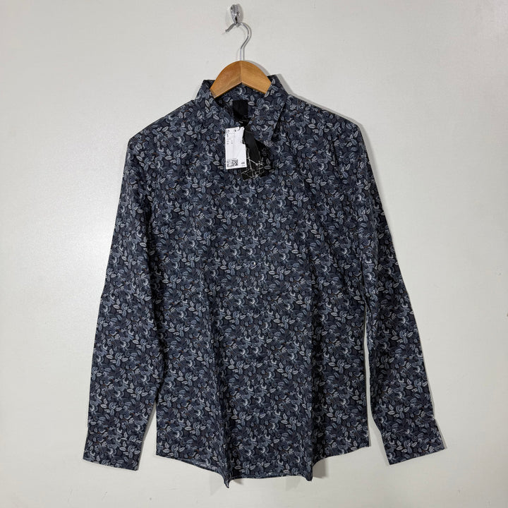 H&M SLIM FIT PRINTED CASUAL COTTON SHIRT BRAND NEW