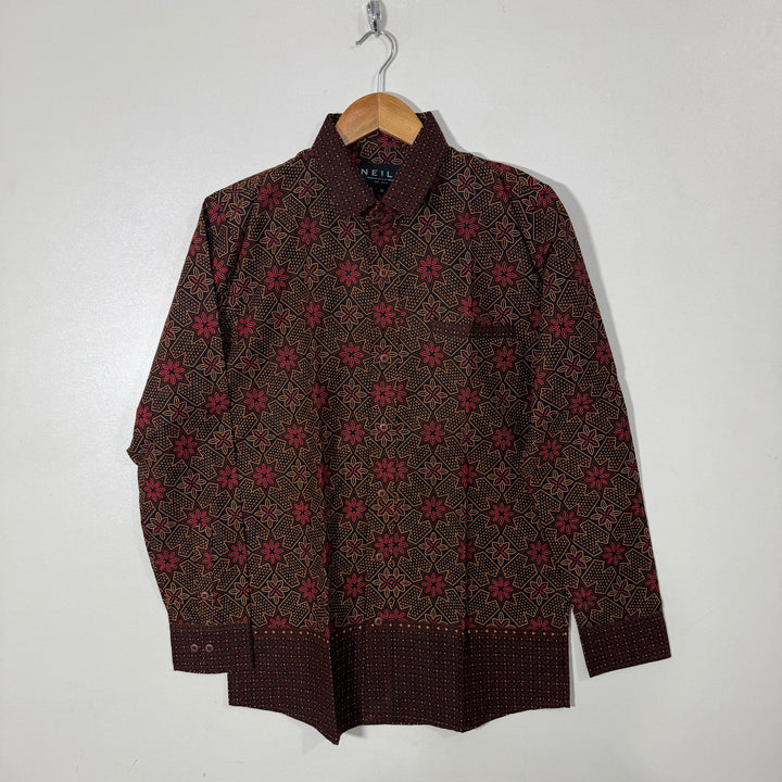 NEILS SLIM FIT PRINTED COTTON SHIRT