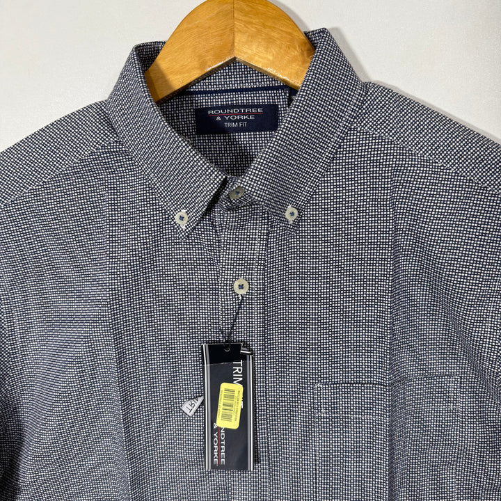 ROUNDTREE & YORKE HALF SLEEVES COTTON SHIRT BRAND NEW GREY COLOUR