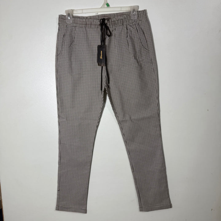 SHINE STAR SKINNY FIT CHECKERED JOGGER PANT WITH STRETCH