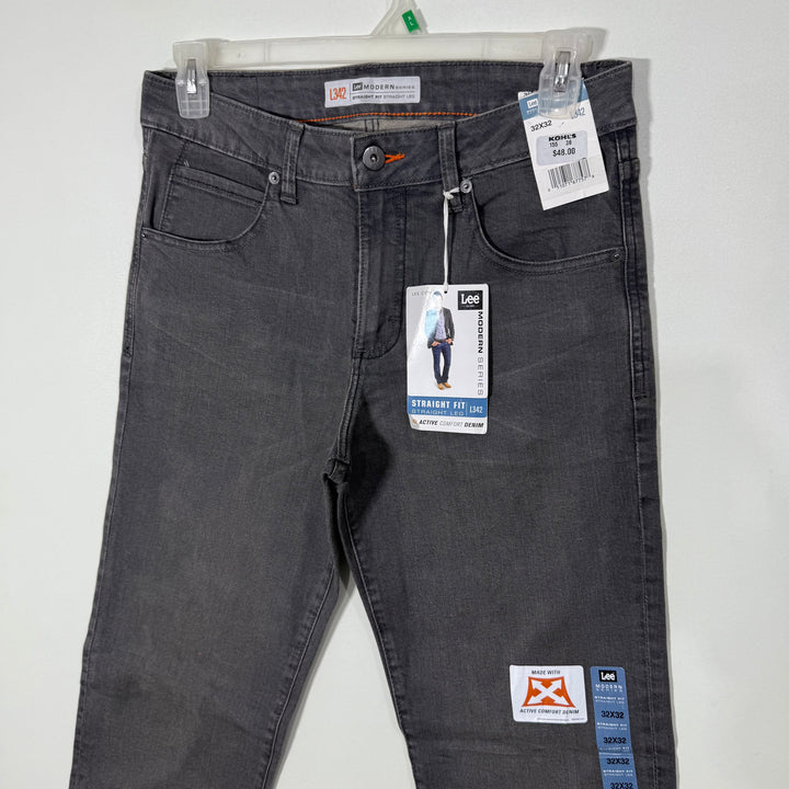 LEE STRAIGHT FIT STRAIGHT LEG  MODERN SERIES DENIM PANT BRAND NEW GREY COLOUR