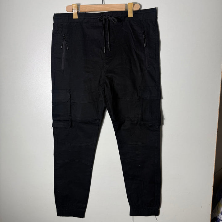 STEVES JEANS CARGO COTTON PANT BRAND NEW BLACK COLOUR WITH STRETCH