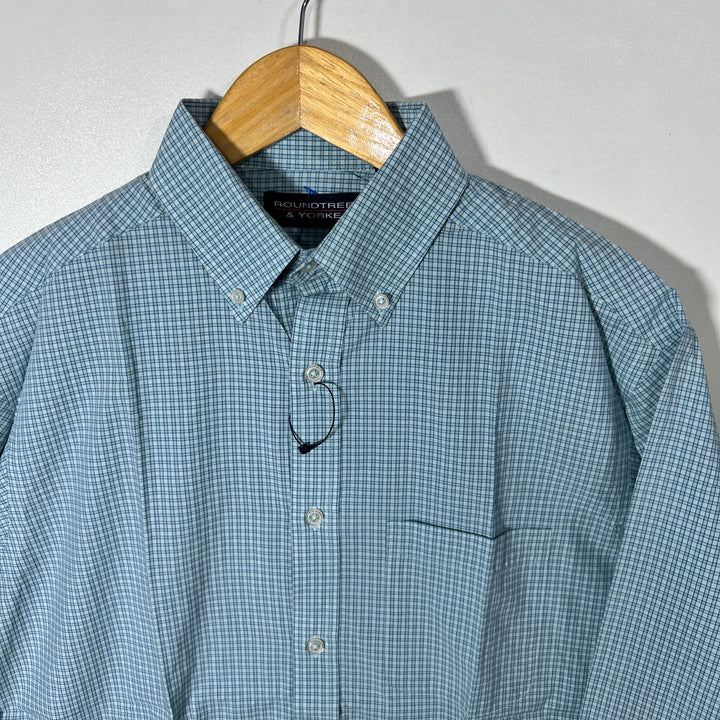 ROUNDTREE & YORKE BUTTON DOWN CHECKERED SHIRT